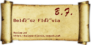 Belász Flávia névjegykártya